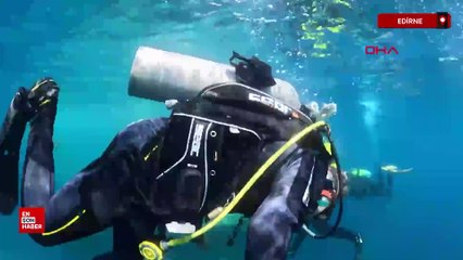 Saros Körfezi’ne batırılan tank, su altında görüntülendi