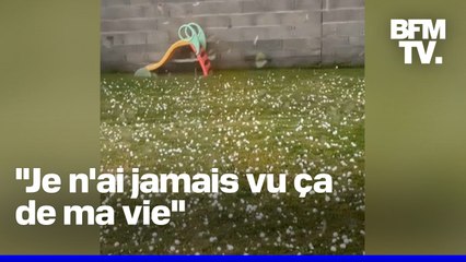 Grêlons semblables à des balles de golf: le département de la Loire frappé par un puissant orage