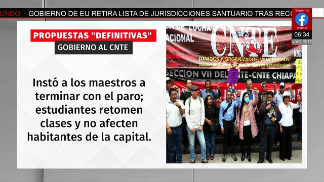 Gobierno mantiene propuestas definitivas ante la CNTE; docentes reiteran su rechazo