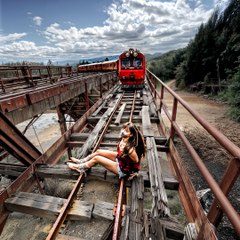 Girl Tries to Escape a Moving Train! 🚂😱