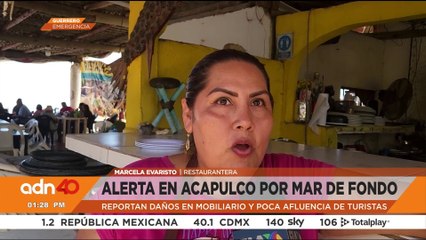 Vuelve afectar el mar de fondo las playas de Acapulco con perdidas económicas