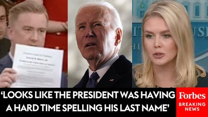 Fox’s Doocy Shows Leavitt Physical Copies Of Biden's Pardons Amidst Ongoing Autopen Investigation