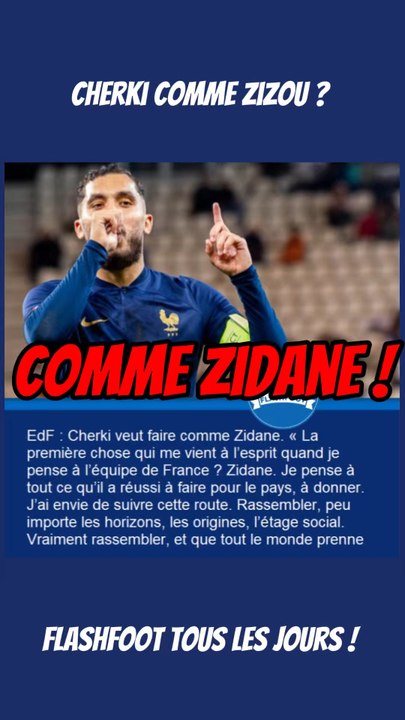 🚨 Cherki - Zidane ? Le lyonnais veut suivre le chemin de Zizou !