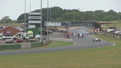 BRSCC Super Classic Pre 99 Formula Ford Championship 2025 Mallory Park Race 1 Start Pile Up