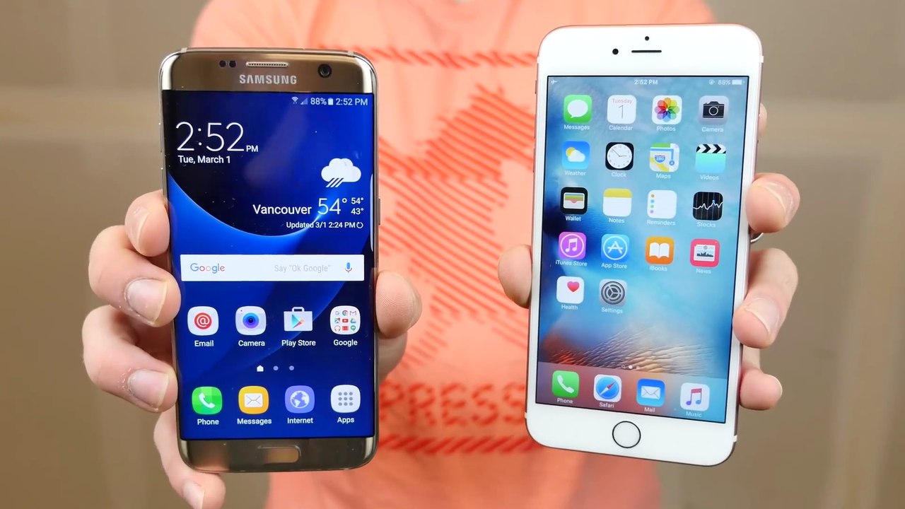 Samsung Galaxy S7 Edge vs iPhone 6S Plus Drop Test!