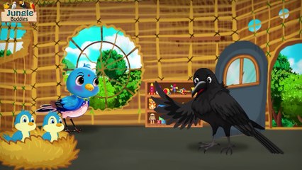 बरश म मटट क घर - Kauwa Wala Hindi - Cartoon Chidiya - Tuni Chidiya - Hindi kahaniyan