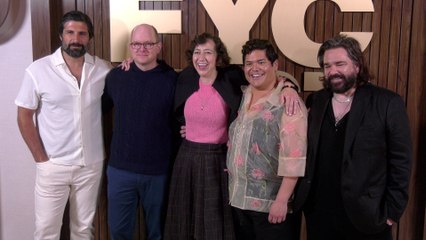 The cast of FX's "What We Do in the Shadows" poses together at the FYC event in Los Angeles