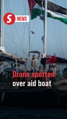 Freedom Flotilla activists report drone over Gaza-bound aid boat