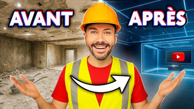 La construction du studio Youtube de la maison est terminée ! (c'est fou)