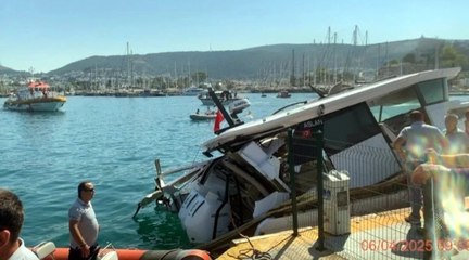 Marina’da akaryakıt alan yat önce patladı sonra battı: İki denizci yaralı