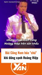 Bùi Công Nam hoá chú khi đứng cạnh đồng nghiệp