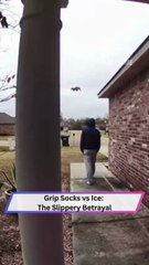 He Wore Anti-Slip Socks on Ice… And the Result Was Icy Karma!