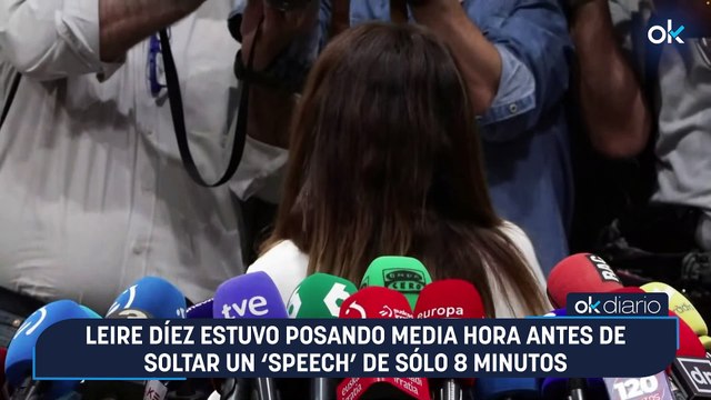 Leire Díez estuvo posando media hora antes de soltar un ‘speech’ de sólo 8 minutos