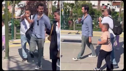 Marmaray'da yumruklanan baba olayında 'mavi gömlekli' ortaya çıktı: Evimde kalamıyorum, ölüm tehditleri var!