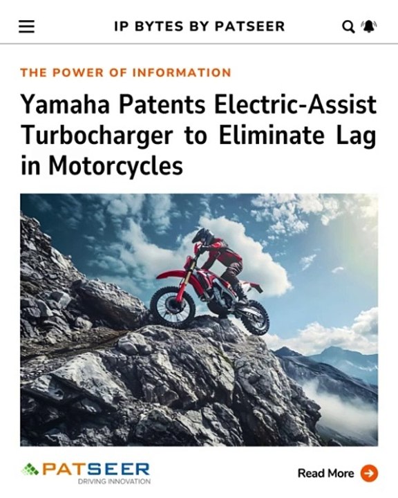 Yamaha Patents Electric-Assist Turbocharger to Eliminate Lag in Motorcycles