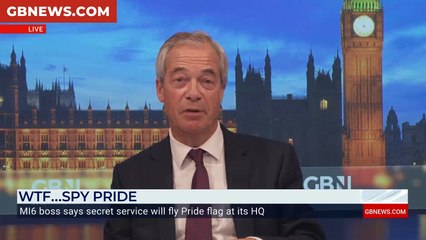 WATCH: Nigel Farage takes aim at public sector 'wokery' as Pride flag flown outside MI6