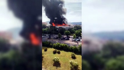 Viterbo, universit? a fuoco: immagini impressionanti