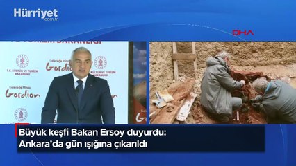 Büyük keşfi Bakan Ersoy duyurdu: Ankara'da gün ışığına çıkarıldı