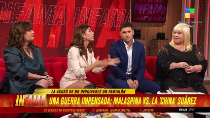 Romina Malaspina enfrentada a la China Suárez por un pantalón