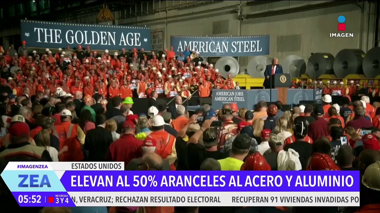 Donald Trump eleva al 50% los aranceles a las importaciones de acero y aluminio