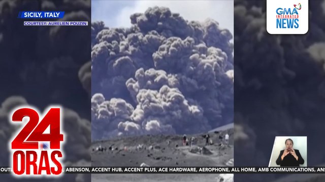 Mga turista, napatakbo matapos magbuga ng makapal na usok, abo at bato ang bulkan | 24 Oras