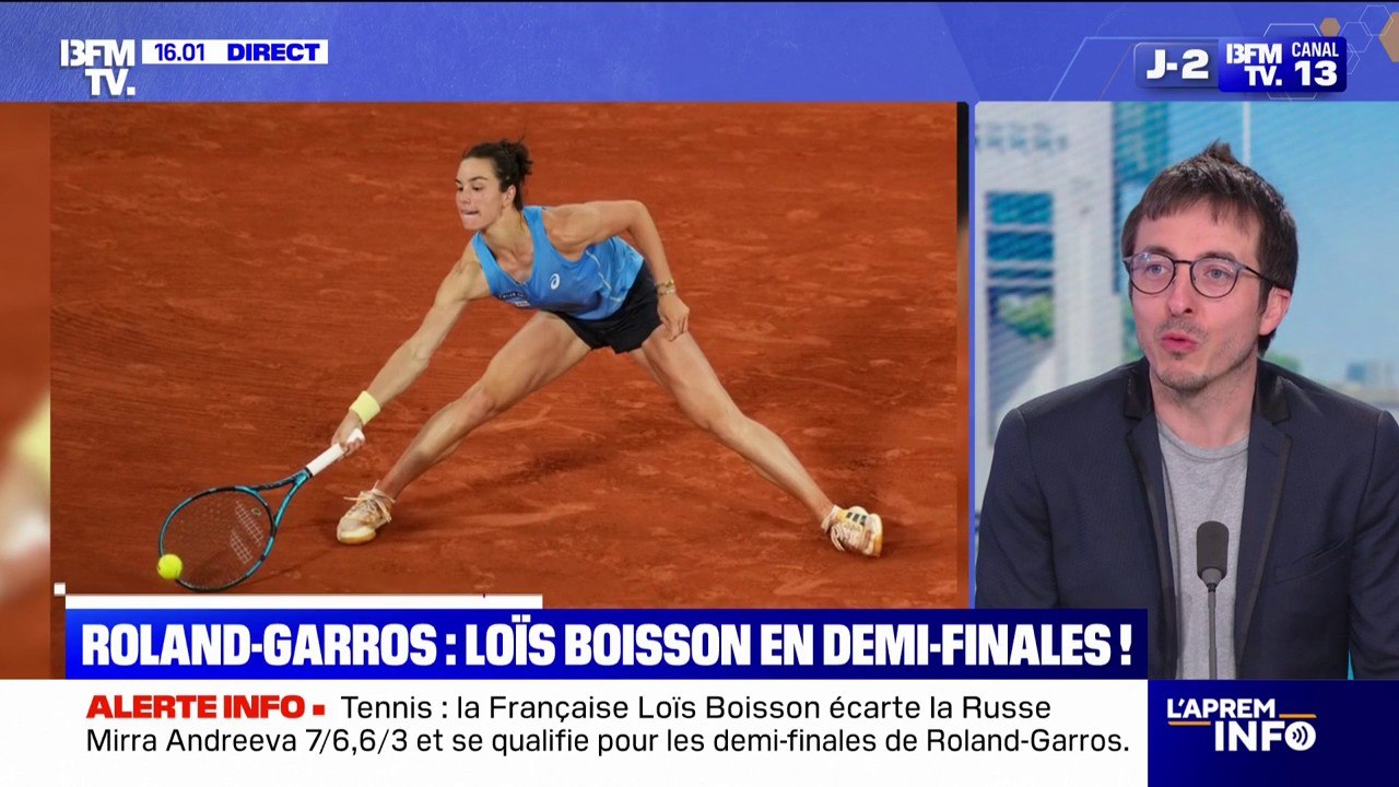Roland-Garros: exploit pour la Française Loïs Boisson qui se qualifie en demi-finales après sa victoire contre la 6e mondiale, Mirra Andreeva