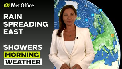 Met Office Morning Weather Forecast 05/06/2025 - Rain continues to push east