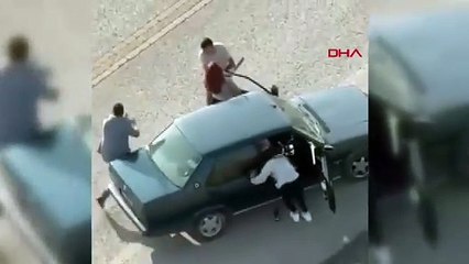 Trafikte döner bıçaklı maganda terörü!