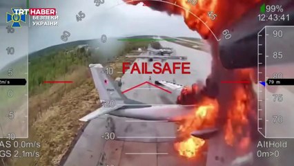 Ukrayna, Rus uçaklarına yaptığı saldırının yeni görüntülerini paylaştı