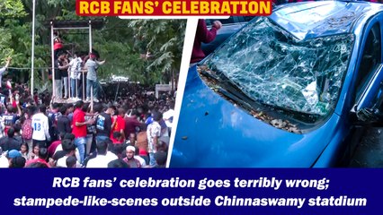 RCB fans’ celebration goes terribly wrong; stampede-like-scenes outside Chinnaswamy statdium