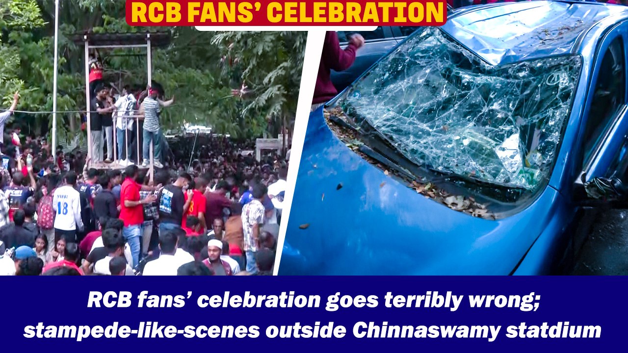 RCB fans’ celebration goes terribly wrong; stampede-like-scenes outside Chinnaswamy statdium