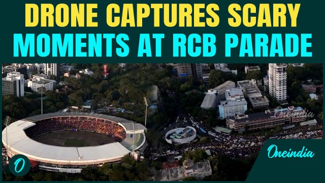 Bengaluru Stampede Latest: Drone Footage Captures Chaos Outside Chinnaswamy | 11 Reported Dead