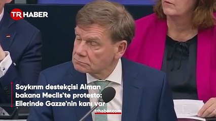 Almanya Dışişleri Bakanı'na Filistin protestosu: Elinizde kan var