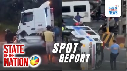 Mag-anak, patay matapos sumalpok ang sinasakyang kotse sa kasalubong na truck | SONA