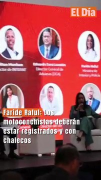 Faride Raful: Los motoconchistas deberán estar registrados y con chalecos