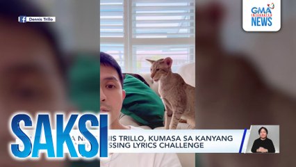 Pusa ni Dennis Trillo, kumasa sa kanyang fill in the missing lyrics challenge | Saksi