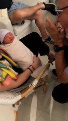 Baby Smiles When Grandpa Plays Harmonica