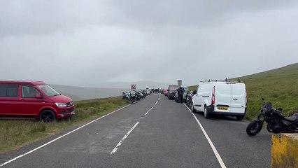 Hail on the Isle of Man TT course as racing is postponed