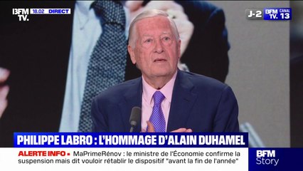 "Il était incroyable, il était doué en tout": l'hommage d'Alain Duhamel à Philippe Labro