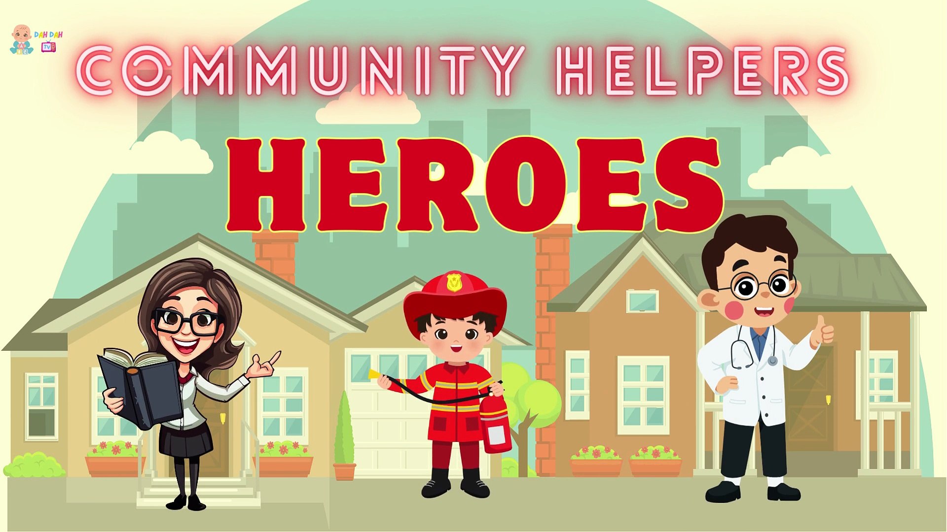Community Helpers Cartoon