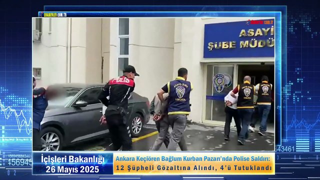 Ankara Keçiören Bağlum Kurban Pazarı’nda Polise Saldırı: 12 Şüpheli Gözaltına Alındı, 4’ü Tutuklandı