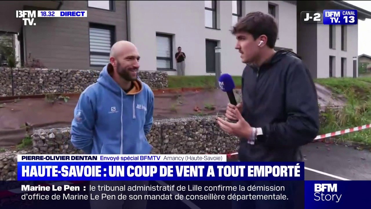 Haute-Savoie: la commune d'Amancy touchée par un important coup de vent