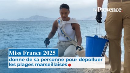 Miss France 2025 donne de sa personne pour dépolluer les plages marseillaises