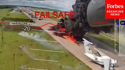 New Footage From Ukraine's Major Drone Attack On Russian Air Bases - Operation Spider's Web