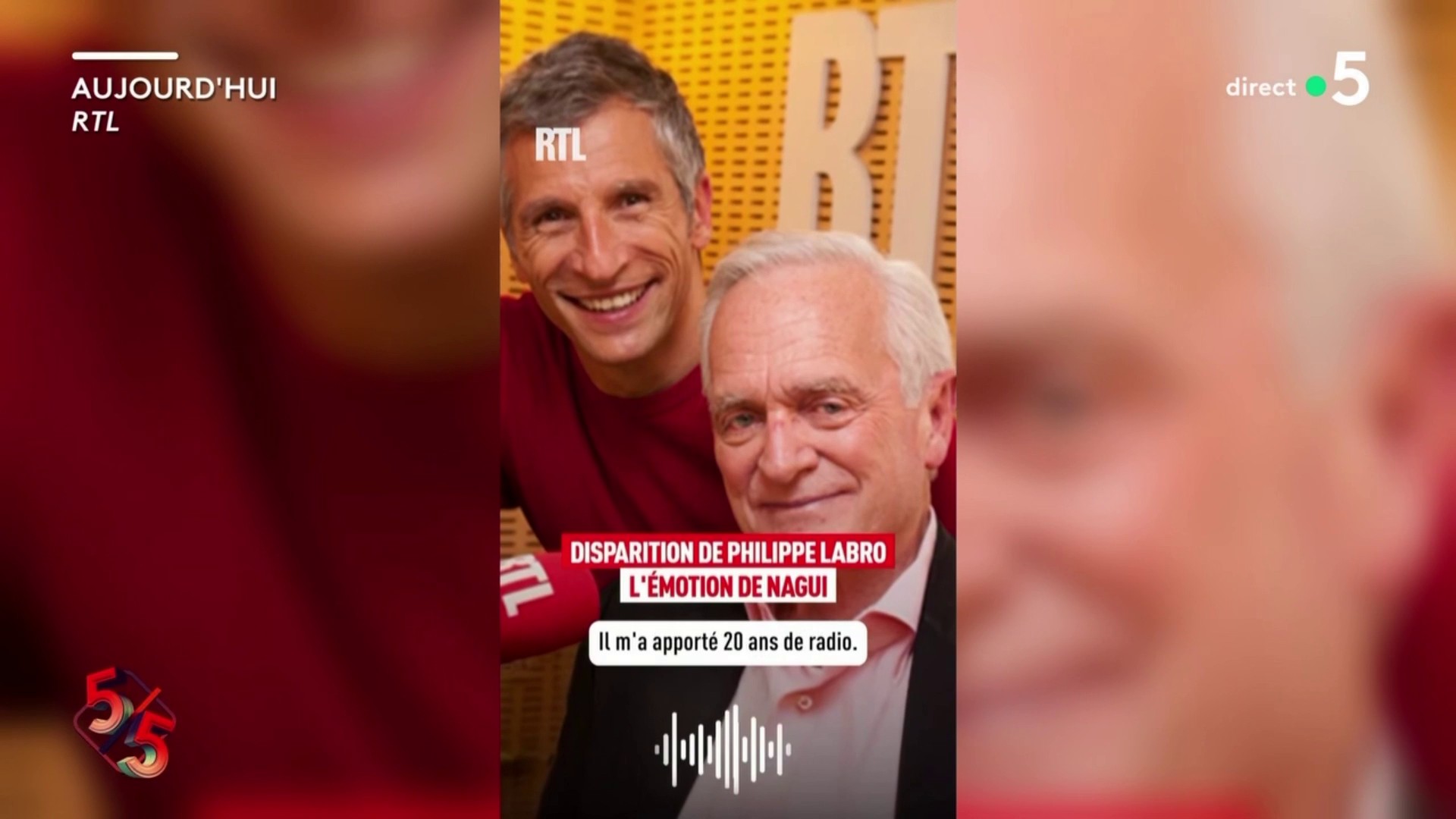 VOICI - Nagui dévoile en pleurs son dernier échange avec Philippe Labro,  décédé ce mercredi 4 juin