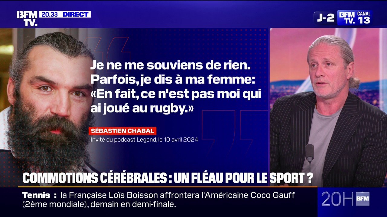 Commotions cérébrales dans le sport: "Il y a encore beaucoup de choses à faire", assure Emmanuel Petit, ex-footballeur, qui déplore "des maux de tête"