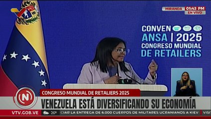Vicepresidenta Delcy Rodríguez participa en el 1er Congreso Mundial de Retailers capítulo Venezuela
