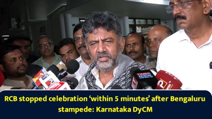 RCB stopped celebration ‘within 5 minutes’ after Bengaluru stampede: Karnataka DyCM