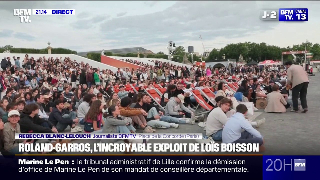 Roland Garros: Loïs Boisson a fait vibrer la fan zone de la Concorde à Paris