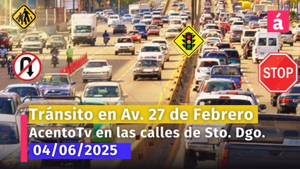 Av. 27 de Febrero, situación del tránsito en este monento